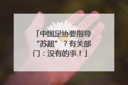 中国足协要指导“苏超”？有关部门：没有的事！