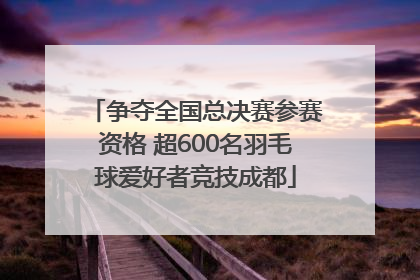 争夺全国总决赛参赛资格 超600名羽毛球爱好者竞技成都