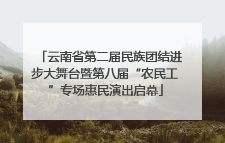 云南省第二届民族团结进步大舞台暨第八届“农民工”专场惠民演出启幕