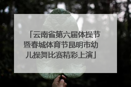 云南省第六届体操节暨春城体育节昆明市幼儿操舞比赛精彩上演