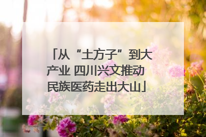 从“土方子”到大产业 四川兴文推动民族医药走出大山