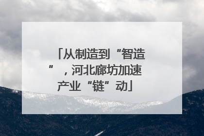 从制造到“智造”，河北廊坊加速产业“链”动