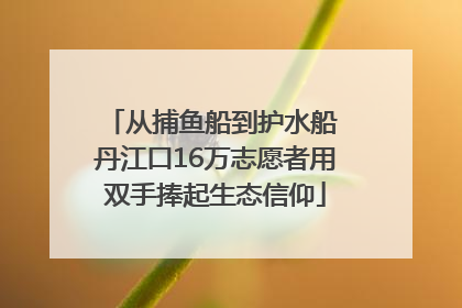 从捕鱼船到护水船 丹江口16万志愿者用双手捧起生态信仰
