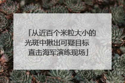 从近百个米粒大小的光斑中揪出可疑目标 直击海军演练现场