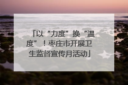 以“力度”换“温度”！枣庄市开展卫生监督宣传月活动