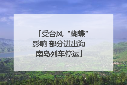 受台风“蝴蝶”影响 部分进出海南岛列车停运