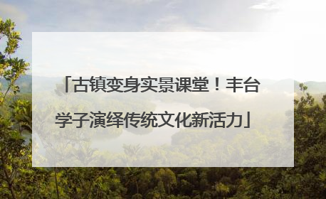 古镇变身实景课堂！丰台学子演绎传统文化新活力