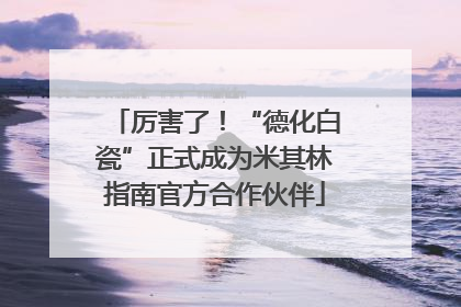 厉害了！“德化白瓷”正式成为米其林指南官方合作伙伴