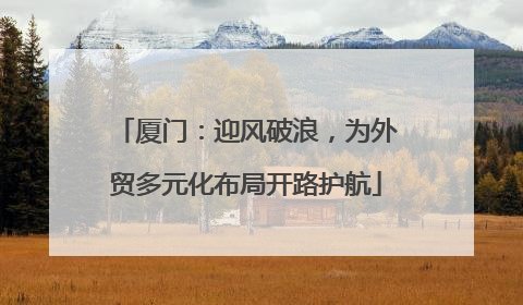 厦门：迎风破浪，为外贸多元化布局开路护航