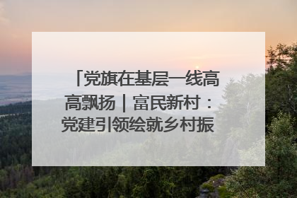 党旗在基层一线高高飘扬｜富民新村：党建引领绘就乡村振兴美丽画卷