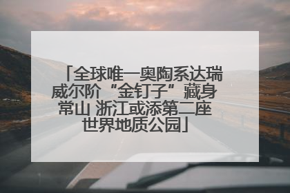 全球唯一奥陶系达瑞威尔阶“金钉子”藏身常山 浙江或添第二座世界地质公园