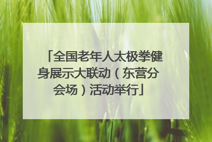 全国老年人太极拳健身展示大联动（东营分会场）活动举行