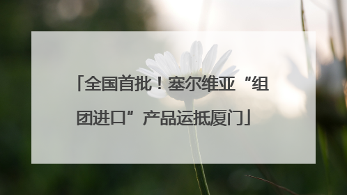 全国首批！塞尔维亚“组团进口”产品运抵厦门