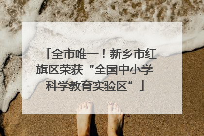 全市唯一！新乡市红旗区荣获“全国中小学科学教育实验区”