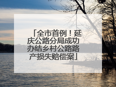 全市首例！延庆公路分局成功办结乡村公路路产损失赔偿案