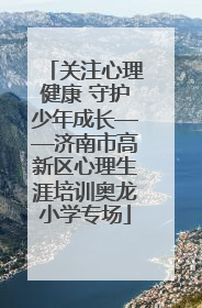 关注心理健康 守护少年成长——济南市高新区心理生涯培训奥龙小学专场