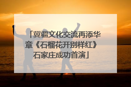 冀疆文化交流再添华章《石榴花开别样红》石家庄成功首演