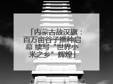 内蒙古敖汉旗：百万亩谷子播种启幕 续写“世界小米之乡”辉煌