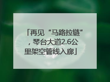 再见“马路拉链”，琴台大道2.6公里架空管线入廊