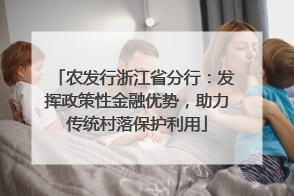 农发行浙江省分行：发挥政策性金融优势，助力传统村落保护利用