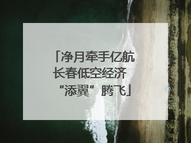 净月牵手亿航 长春低空经济“添翼”腾飞