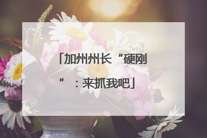 加州州长“硬刚”：来抓我吧