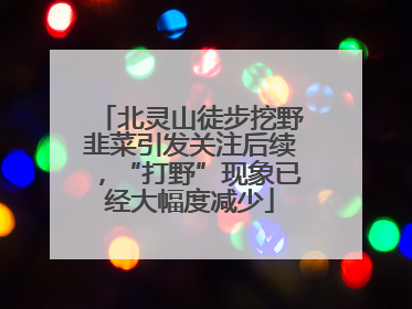 北灵山徒步挖野韭菜引发关注后续，“打野”现象已经大幅度减少
