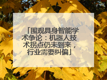 围观具身智能学术争论：机器人技术拐点仍未到来，行业需要纠偏