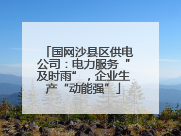 国网沙县区供电公司：电力服务“及时雨”，企业生产“动能强”