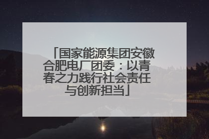国家能源集团安徽合肥电厂团委：以青春之力践行社会责任与创新担当