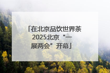 在北京品饮世界茶 2025北京“一展两会”开幕