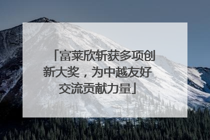 富莱欣斩获多项创新大奖，为中越友好交流贡献力量
