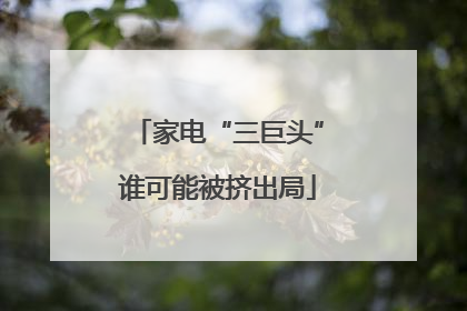 家电“三巨头”谁可能被挤出局