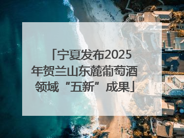 宁夏发布2025年贺兰山东麓葡萄酒领域“五新”成果
