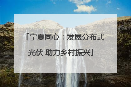 宁夏同心：发展分布式光伏 助力乡村振兴