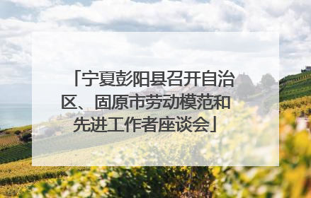 宁夏彭阳县召开自治区、固原市劳动模范和先进工作者座谈会