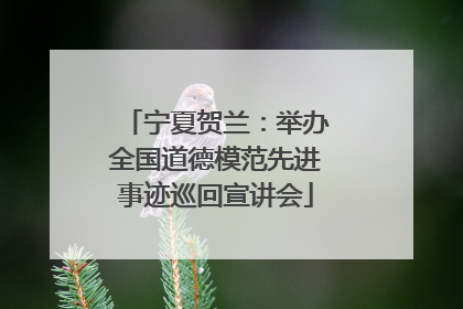 宁夏贺兰：举办全国道德模范先进事迹巡回宣讲会