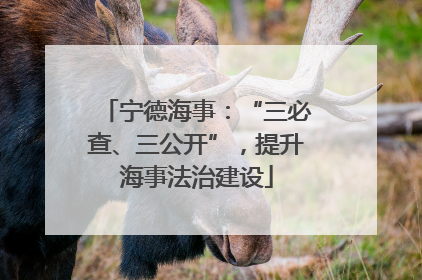 宁德海事：“三必查、三公开”，提升海事法治建设