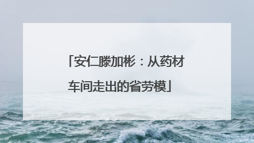 安仁滕加彬：从药材车间走出的省劳模