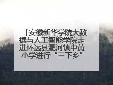 安徽新华学院大数据与人工智能学院走进怀远县淝河镇中黄小学进行“三下乡”支教活动
