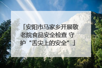 安阳市马家乡开展敬老院食品安全检查 守护“舌尖上的安全”
