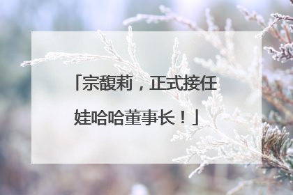 宗馥莉，正式接任娃哈哈董事长！