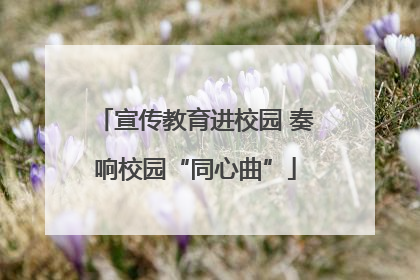 宣传教育进校园 奏响校园“同心曲”
