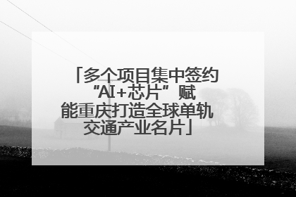 多个项目集中签约 “AI+芯片”赋能重庆打造全球单轨交通产业名片