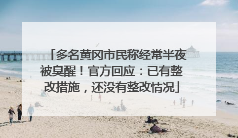 多名黄冈市民称经常半夜被臭醒！官方回应：已有整改措施，还没有整改情况