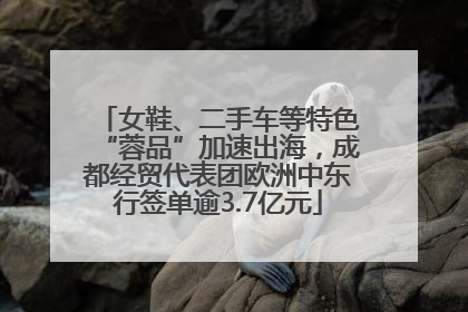 女鞋、二手车等特色“蓉品”加速出海，成都经贸代表团欧洲中东行签单逾3.7亿元