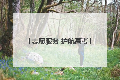 志愿服务 护航高考