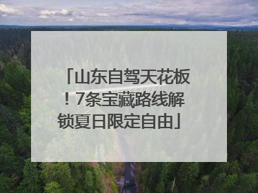 山东自驾天花板！7条宝藏路线解锁夏日限定自由