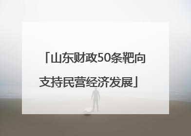 山东财政50条靶向支持民营经济发展