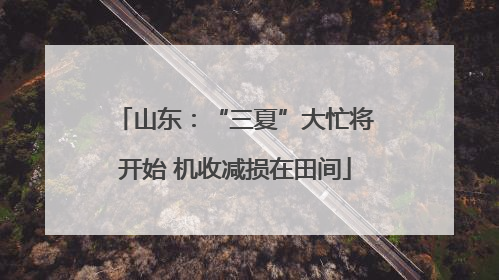 山东：“三夏”大忙将开始 机收减损在田间